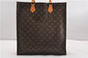 Authentic Louis Vuitton Monogram Sac Plat Hand Tote Bag M51140 LV 1076G