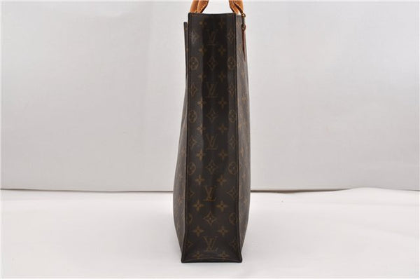 Authentic Louis Vuitton Monogram Sac Plat Hand Tote Bag M51140 LV 1076G