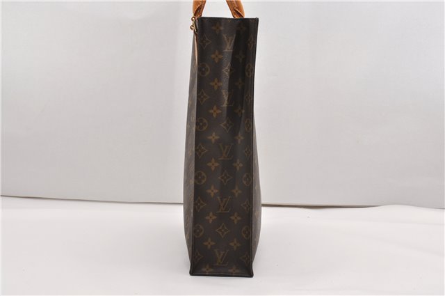 Authentic Louis Vuitton Monogram Sac Plat Hand Tote Bag M51140 LV 1076G