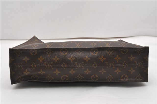 Authentic Louis Vuitton Monogram Sac Plat Hand Tote Bag M51140 LV 1076G