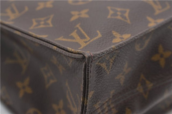 Authentic Louis Vuitton Monogram Sac Plat Hand Tote Bag M51140 LV 1076G