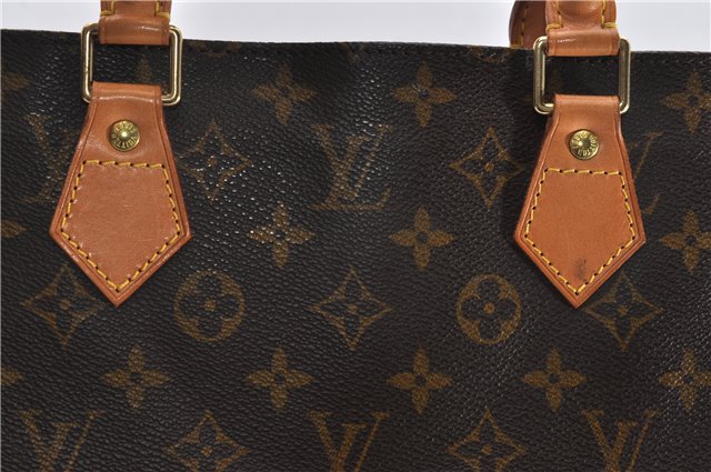 Authentic Louis Vuitton Monogram Sac Plat Hand Tote Bag M51140 LV 1076G