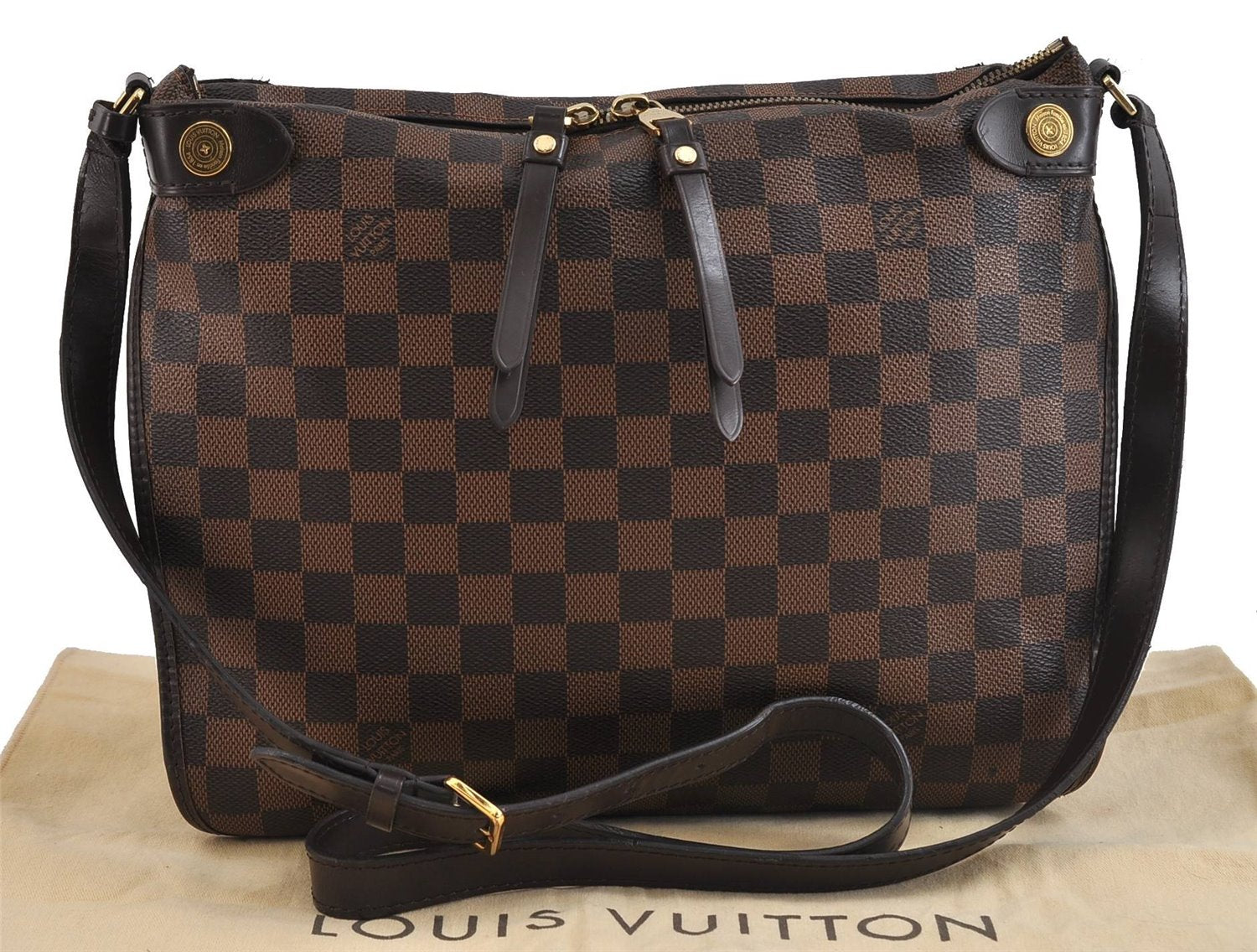 Authentic Louis Vuitton Damier Duomo Shoulder Cross Body Bag N41425 LV 1077D