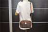 Authentic CELINE Macadam Blason Shoulder Cross Body Bag PVC Leather Brown 1077F