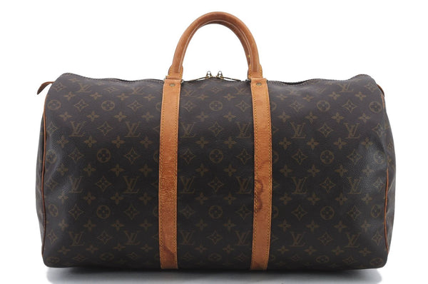 Authentic Louis Vuitton Monogram Keepall 50 Boston Bag M41426 LV 1079D