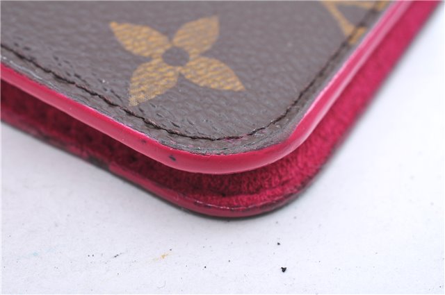 Authentic Louis Vuitton Monogram Folio Iphone 7 8 Case Pink M61906 LV 1079E