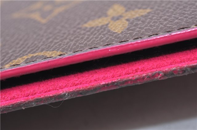 Authentic Louis Vuitton Monogram Folio Iphone 7 8 Case Pink M61906 LV 1079E