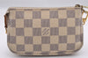 Authentic Louis Vuitton Damier Azur Mini Pochette Accessoires N58010 Pouch 1080I