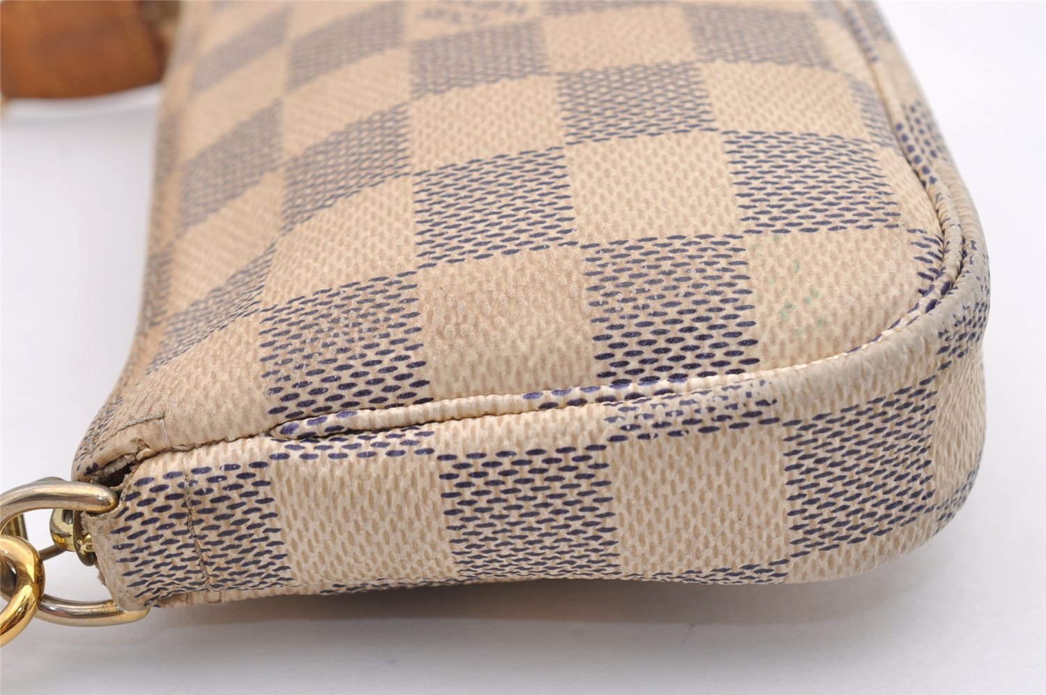 Authentic Louis Vuitton Damier Azur Mini Pochette Accessoires N58010 Pouch 1080I