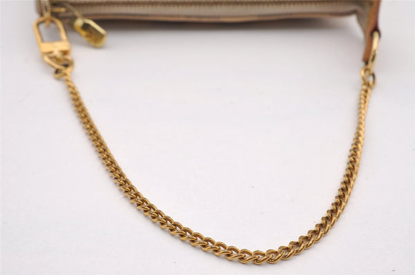 Authentic Louis Vuitton Damier Azur Mini Pochette Accessoires N58010 Pouch 1080I