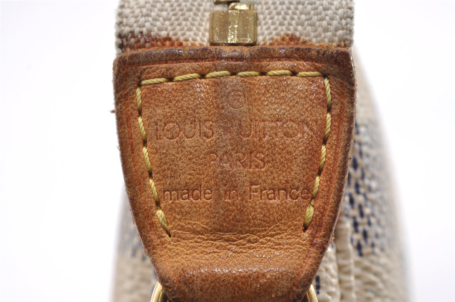 Authentic Louis Vuitton Damier Azur Mini Pochette Accessoires N58010 Pouch 1080I