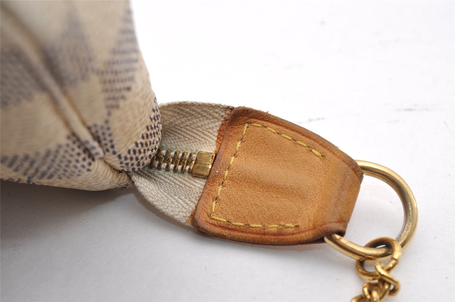 Authentic Louis Vuitton Damier Azur Mini Pochette Accessoires N58010 Pouch 1080I