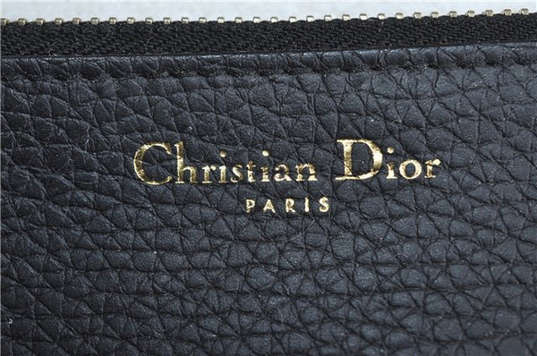 Auth Christian Dior Diorissimo 2Way Shoulder Hand Bag Leather Black CD 1081D