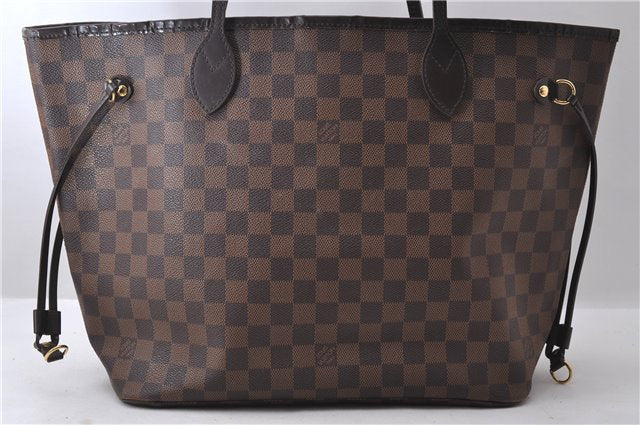 Authentic Louis Vuitton Damier Neverfull MM Tote Bag N51105 LV 1082D