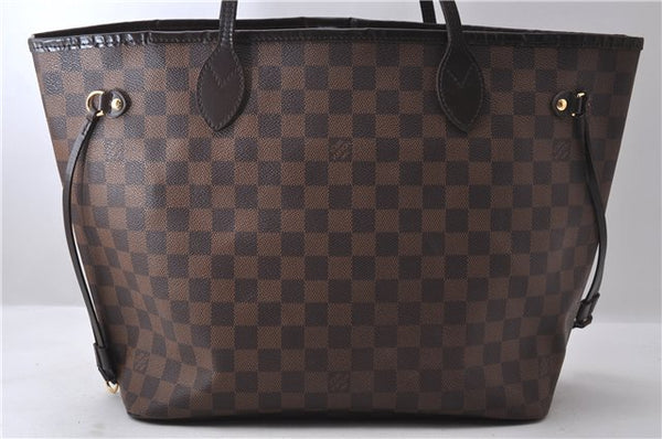 Authentic Louis Vuitton Damier Neverfull MM Tote Bag N51105 LV 1082D