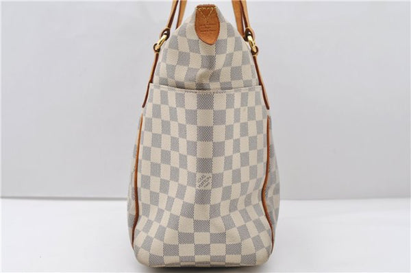 Authentic Louis Vuitton Damier Azur Totally MM Tote Bag N51262 LV 1083D