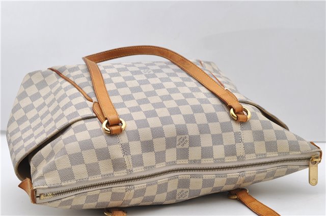 Authentic Louis Vuitton Damier Azur Totally MM Tote Bag N51262 LV 1083D