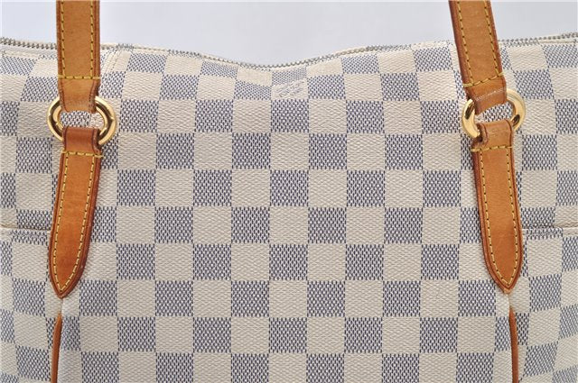 Authentic Louis Vuitton Damier Azur Totally MM Tote Bag N51262 LV 1083D