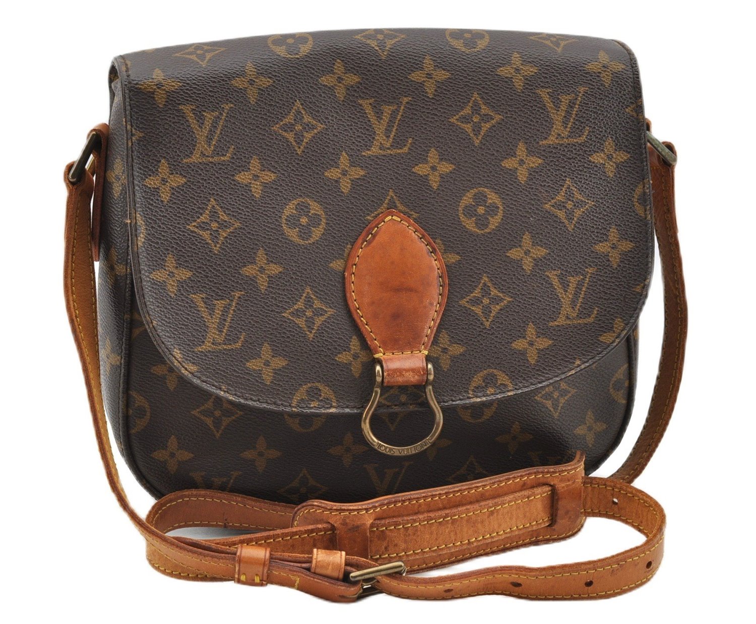 Authentic Louis Vuitton Monogram Saint Cloud GM M51242 Shoulder Cross Bag 1083G