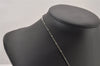 Auth Christian Dior Silver Tone Bijou Butterfly Chain Pendant Necklace 1084I