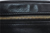 Authentic CHANEL Calf Skin Matelasse Vanity Hand Bag Black CC 1086D