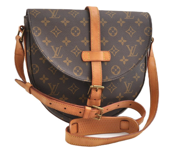 Authentic Louis Vuitton Monogram Chantilly GM Shoulder Cross Bag M51232 LV 1086G