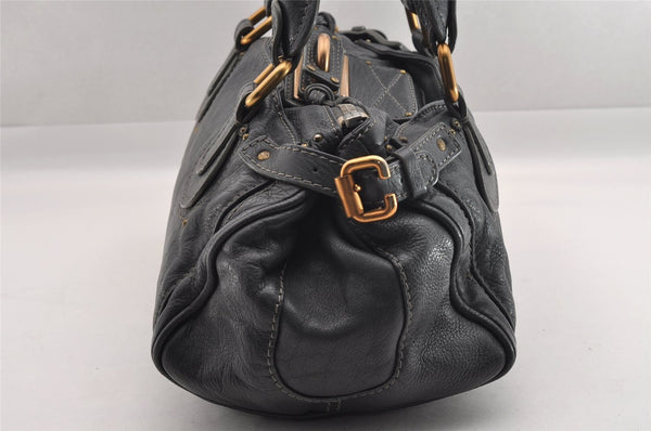 Authentic Chloe Paddington Vintage Leather Shoulder Hand Bag Purse Black 1086I