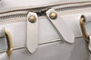 Authentic BURBERRY Vintage Leather Hand Boston Tote Bag White 1087I