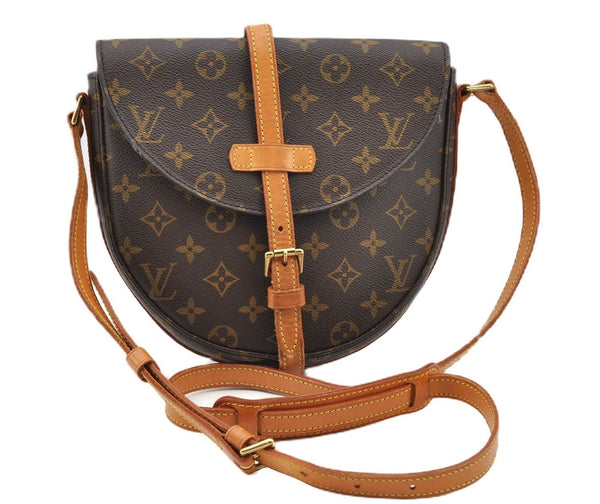 Authentic Louis Vuitton Monogram Chantilly MM Shoulder Cross Bag M51233 LV 1088G