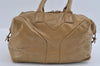 Authentic YVES SAINT LAURENT Easy Boston Hand Bag Enamel 208315 Beige 1088I