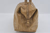 Authentic YVES SAINT LAURENT Easy Boston Hand Bag Enamel 208315 Beige 1088I