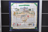 Authentic HERMES Carre 90 Scarf "LES HARAS NATIONAUX" Silk Blue Box 1089D