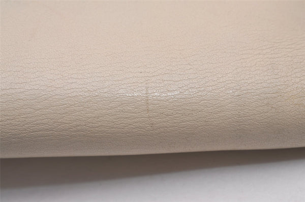 Authentic GUCCI Sherry Line Double G Bifold Wallet Leather 162759 White 1089I