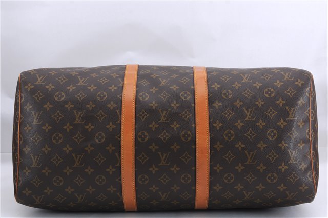 Authentic Louis Vuitton Monogram Keepall 55 Travel Boston Bag M41424 LV 1090E