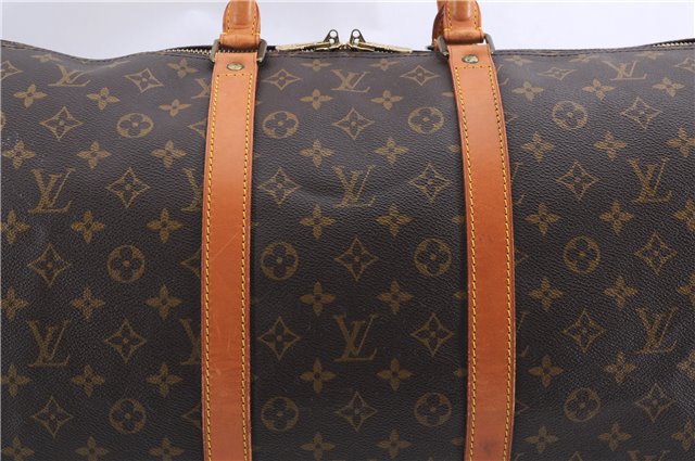 Authentic Louis Vuitton Monogram Keepall 55 Travel Boston Bag M41424 LV 1090E