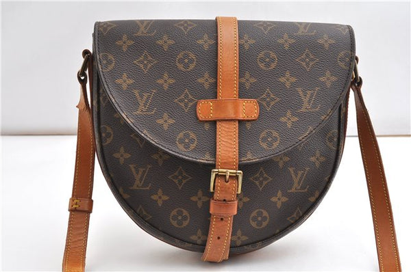 Authentic Louis Vuitton Monogram Chantilly GM Shoulder Cross Bag M51232 LV 1090G