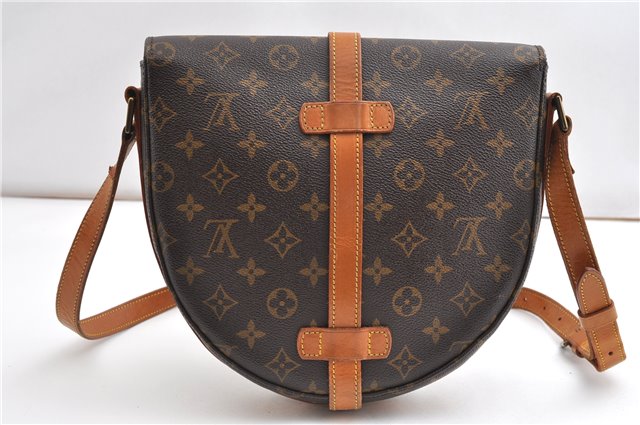 Authentic Louis Vuitton Monogram Chantilly GM Shoulder Cross Bag M51232 LV 1090G