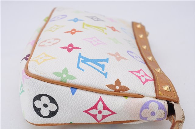 Louis Vuitton Monogram Multicolor Pochette Accessoires Pouch M92649 White 1091E