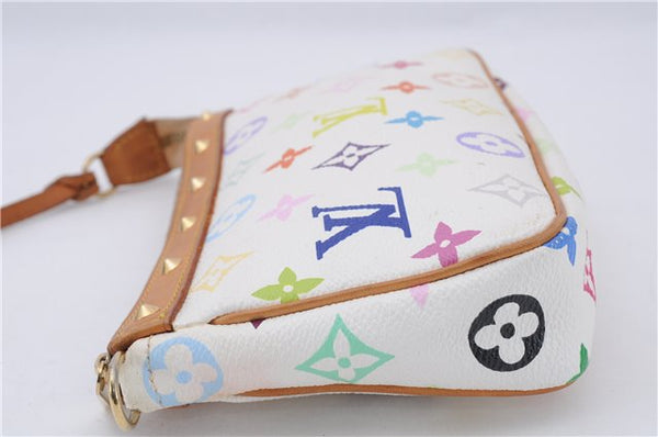 Louis Vuitton Monogram Multicolor Pochette Accessoires Pouch M92649 White 1091E