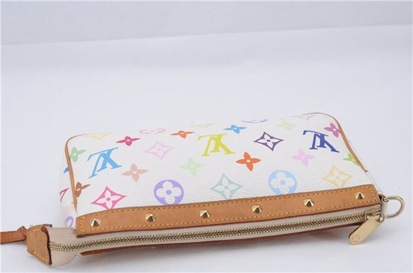 Louis Vuitton Monogram Multicolor Pochette Accessoires Pouch M92649 White 1091E