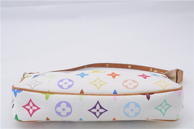 Louis Vuitton Monogram Multicolor Pochette Accessoires Pouch M92649 White 1091E