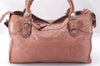 Authentic BALENCIAGA Giant City 2Way Shoulder Hand Bag Leather 173084 Pink 1091F