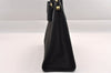 Authentic Salvatore Ferragamo Vara Ribbon Suede 2Way Hand Bag Black SF 1091I