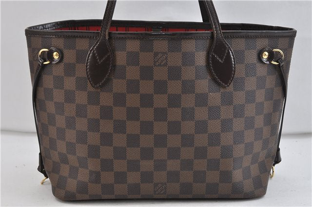 Authentic Louis Vuitton Damier Neverfull PM Tote Bag N51109 LV 1092D