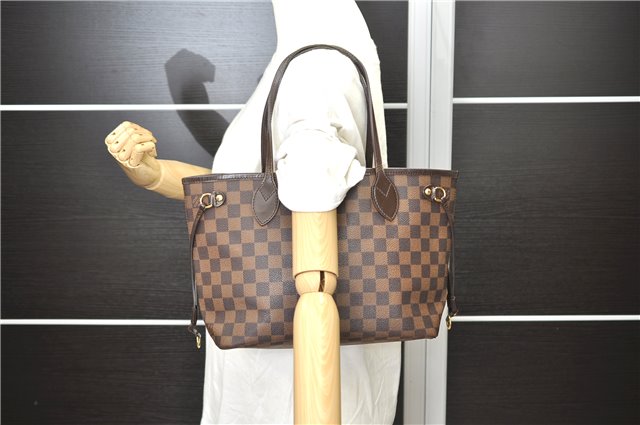 Authentic Louis Vuitton Damier Neverfull PM Tote Bag N51109 LV 1092D