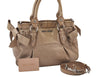Authentic MIU MIU Vitello Lux Leather 2Way Shoulder Hand Bag RNN955 Beige 1093I