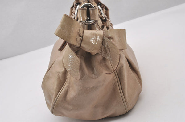 Authentic MIU MIU Vitello Lux Leather 2Way Shoulder Hand Bag RNN955 Beige 1093I