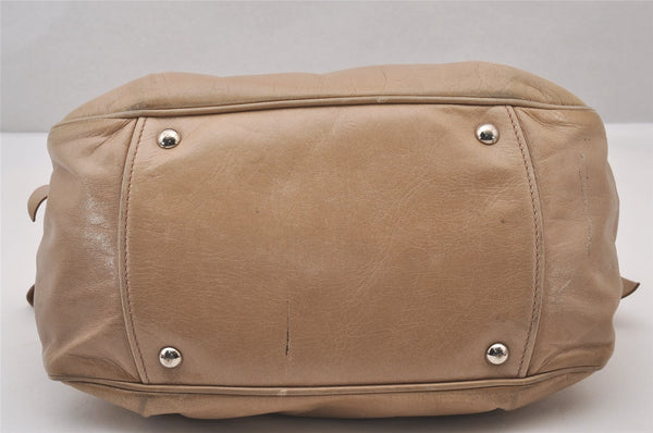 Authentic MIU MIU Vitello Lux Leather 2Way Shoulder Hand Bag RNN955 Beige 1093I