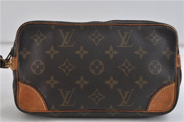 Auth Louis Vuitton Monogram Marly Dragonne PM Clutch Hand Bag M51827 LV 1095D