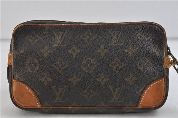 Auth Louis Vuitton Monogram Marly Dragonne PM Clutch Hand Bag M51827 LV 1095D